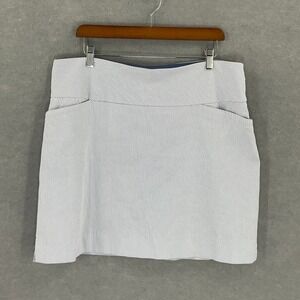 S.C.&CO. Women's Sz‎ XL Striped Skort Blue White Athletic Golf Tennis